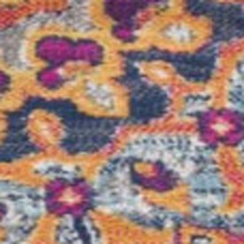 HomeRoots 2' x 20' Rustic Orange Medallion Runner Rug