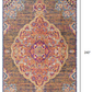HomeRoots 2' x 20' Rustic Orange Medallion Runner Rug