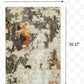 HomeRoots 2' x 3' Abstract Weathered Beige and Gray Indoor Scatter Rug