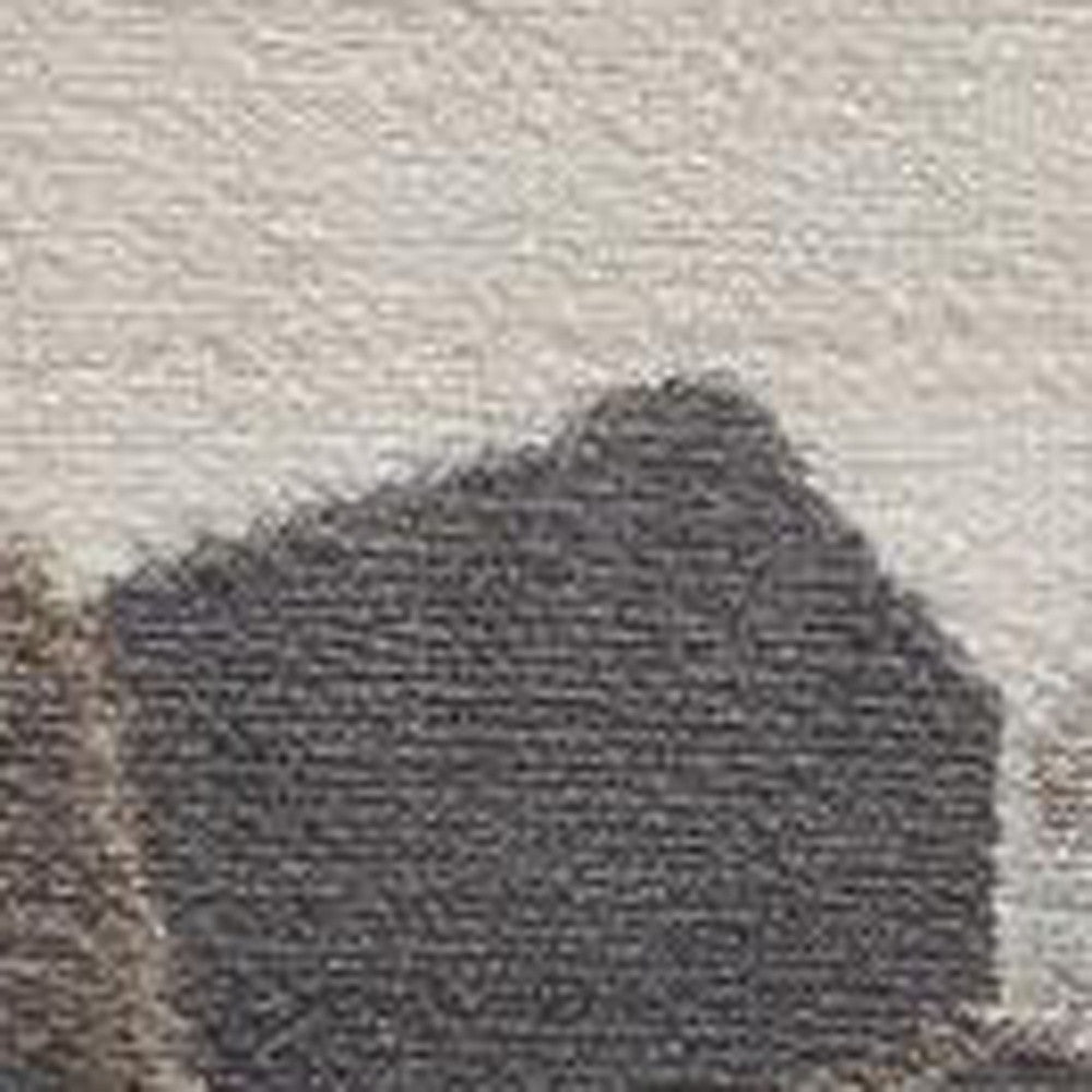 HomeRoots 2' x 3' Beige Cobblestone Pattern Scatter Rug