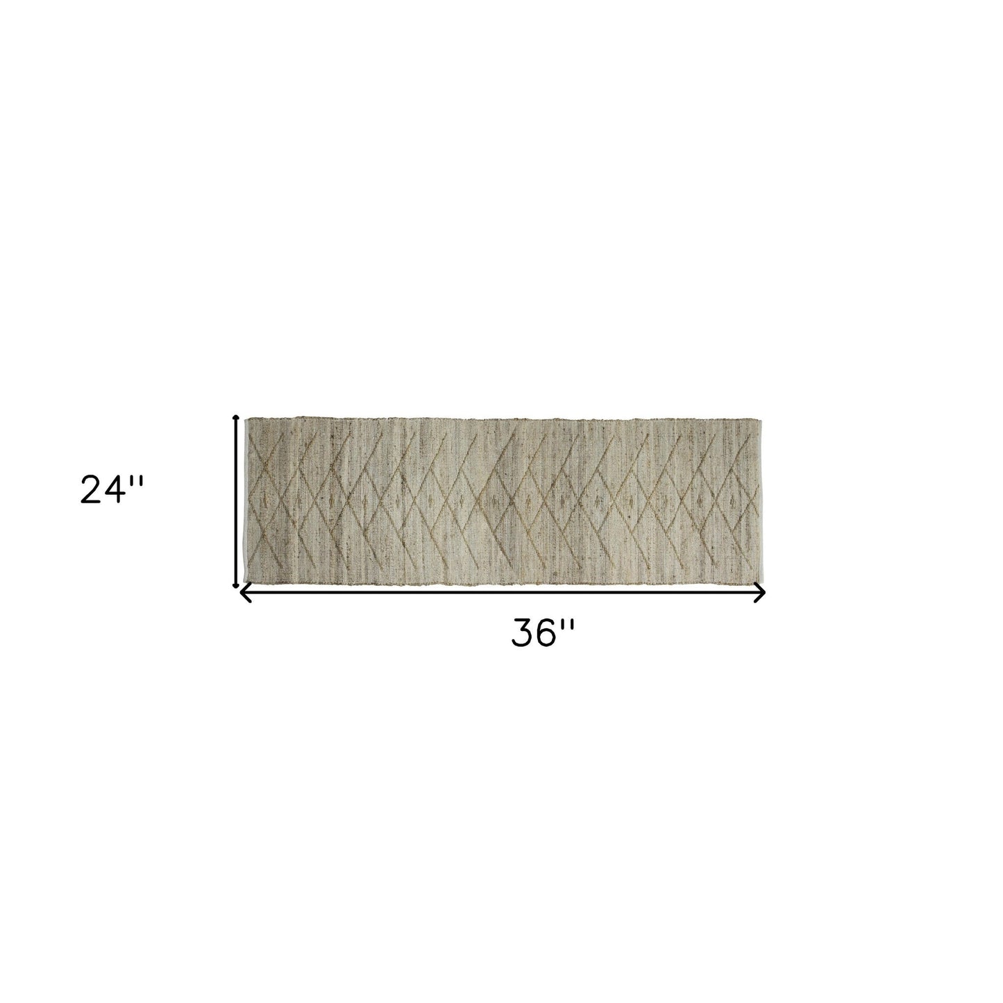 HomeRoots 2' x 3' Beige Distressed Tribal Scatter Rug