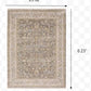 HomeRoots 2' x 3' Beige Grey Machine Woven Oriental Indoor Area Rug
