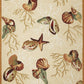 HomeRoots 2' x 3' Beige Hand Hooked Sea Shells Indoor Accent Rug