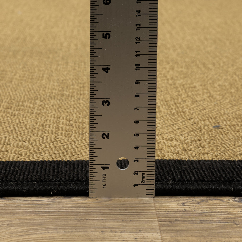 HomeRoots 2' x 3' Beige and Black Plain Indoor Outdoor Scatter Rug