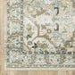 HomeRoots 2' x 3' Beige and Ivory Medallion Area Rug