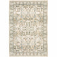 HomeRoots 2' x 3' Beige and Ivory Medallion Area Rug