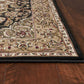 HomeRoots 2' x 3' Black Beige Machine Woven Floral Medallion Indoor Accent Rug