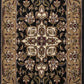 HomeRoots 2' x 3' Black Beige Machine Woven Floral Medallion Indoor Accent Rug