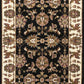 HomeRoots 2' x 3' Black Ivory Machine Woven Floral Traditional Indoor Accent Rug
