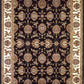 HomeRoots 2' x 3' Black Ivory Machine Woven Floral Traditional Indoor Accent Rug