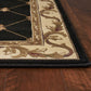 HomeRoots 2' x 3' Black Machine Woven Hand Carved Fleur De Lis Indoor Accent Rug
