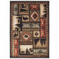 HomeRoots 2' x 3' Black and Brown Nature Lodge Scatter Rug