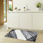 HomeRoots 2' x 3' Black and Gray Abstract Arrow Washable Floor Mat