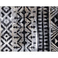 HomeRoots 2' x 3' Black and Gray Aztec Washable Floor Mat