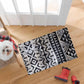 HomeRoots 2' x 3' Black and Gray Aztec Washable Floor Mat