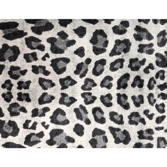 HomeRoots 2' x 3' Black and Gray Cheetah Washable Floor Mat