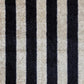 HomeRoots 2' x 3' Black and Tan Wide Stripe Washable Floor Mat
