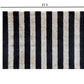 HomeRoots 2' x 3' Black and Tan Wide Stripe Washable Floor Mat