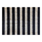 HomeRoots 2' x 3' Black and Tan Wide Stripe Washable Floor Mat