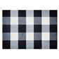 HomeRoots 2' x 3' Black and White Buffalo Check Washable Floor Mat