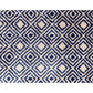 HomeRoots 2' x 3' Blue Diamond Washable Floor Mat