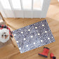HomeRoots 2' x 3' Blue Diamond Washable Floor Mat