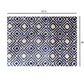 HomeRoots 2' x 3' Blue Diamond Washable Floor Mat