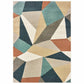 HomeRoots 2' x 3' Blue Green Beige Retro Wedge Indoor Area Rug
