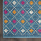 HomeRoots 2' x 3' Blue Jewels Geometric Scatter Rug