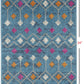 HomeRoots 2' x 3' Blue Jewels Geometric Scatter Rug