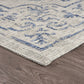 HomeRoots 2' x 3' Blue Ornate Indoor Outdoor Scatter Rug