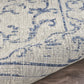 HomeRoots 2' x 3' Blue Ornate Indoor Outdoor Scatter Rug
