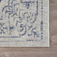 HomeRoots 2' x 3' Blue Ornate Indoor Outdoor Scatter Rug