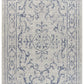 HomeRoots 2' x 3' Blue Ornate Indoor Outdoor Scatter Rug