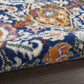 HomeRoots 2' x 3' Blue and Gold Intricate Scatter Rug