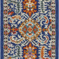 HomeRoots 2' x 3' Blue and Gold Intricate Scatter Rug