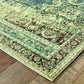 HomeRoots 2' x 3' Blue and Ivory Medallion Scatter Rug