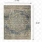 HomeRoots 2' x 3' Blue and Ivory Medallion Scatter Rug