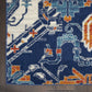 HomeRoots 2' x 3' Blue and Ivory Persian Patterns Scatter Rug