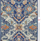 HomeRoots 2' x 3' Blue and Ivory Persian Patterns Scatter Rug