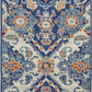 HomeRoots 2' x 3' Blue and Ivory Persian Patterns Scatter Rug