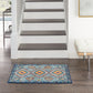 HomeRoots 2' x 3' Blue and Multi Diamonds Scatter Rug