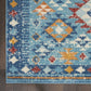 HomeRoots 2' x 3' Blue and Multi Diamonds Scatter Rug