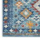 HomeRoots 2' x 3' Blue and Multi Diamonds Scatter Rug