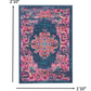 HomeRoots 2’ x 3’ Blue and Pink Medallion Scatter Rug