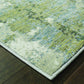 HomeRoots 2' x 3' Blue and Sage Distressed Waves Indoor Scatter Rug