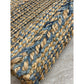 HomeRoots 2' x 3' Blue and Tan Braided Stripe Scatter Rug
