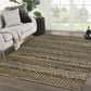 HomeRoots 2' x 3' Blue and Tan Braided Stripe Scatter Rug
