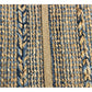 HomeRoots 2' x 3' Blue and Tan Braided Stripe Scatter Rug