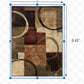HomeRoots 2' x 3' Brown and Black Abstract Geometric Scatter Rug